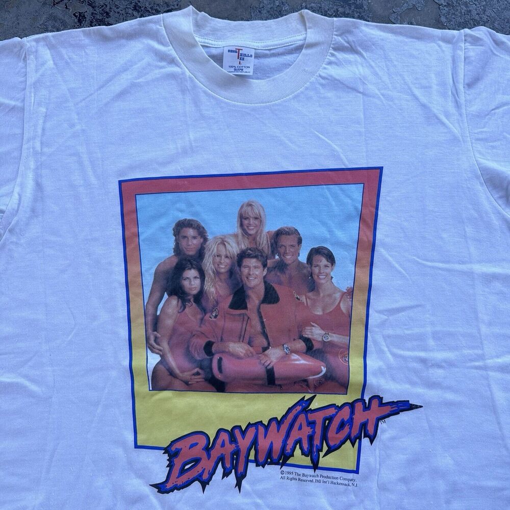 Vintage 1995 Baywatch Character Portrait TV Show Promo T-Shirt Large Pamela